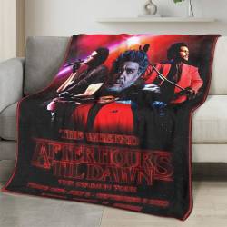 The Weeknd Fleece Blanket Personalized Soft Plush Music Room Decor Gift for Fans TH10