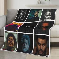 The Weeknd Fleece Blanket Personalized Soft Plush Music Room Decor Gift for Fans TH11
