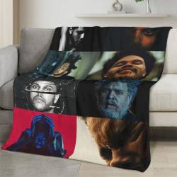 The Weeknd Fleece Blanket Personalized Soft Plush Music Room Decor Gift for Fans TH14