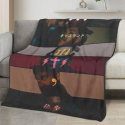 The Weeknd Fleece Blanket Personalized Soft Plush Music Room Decor Gift for Fans TH16