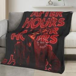 The Weeknd Fleece Blanket Personalized Soft Plush Music Room Decor Gift for Fans TH19
