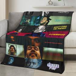 The Weeknd Fleece Blanket Personalized Soft Plush Music Room Decor Gift for Fans TH20