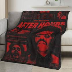 The Weeknd Fleece Blanket Personalized Soft Plush Music Room Decor Gift for Fans TH22
