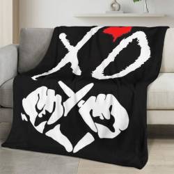 The Weeknd Fleece Blanket Personalized Soft Plush Music Room Decor Gift for Fans TH23