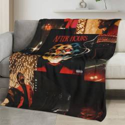 The Weeknd Fleece Blanket Personalized Soft Plush Music Room Decor Gift for Fans TH8