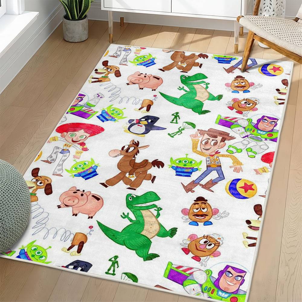 Toy Story Area Rug Non-Slip Cartoon Carpet Home Decor Gift Idea For Fans ATS69