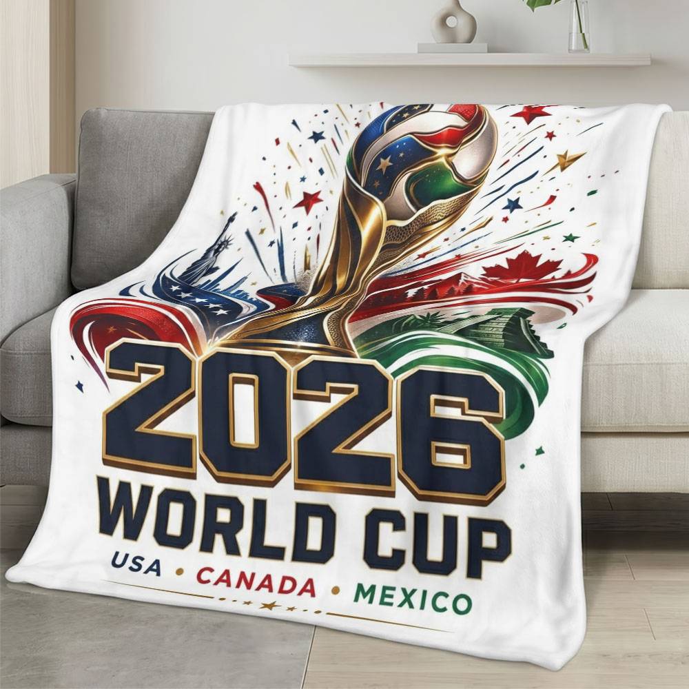 USA 2026 World Cup Fleece Blanket Personalized Soft Plush Soccer Fan Gift WC26FBUS10