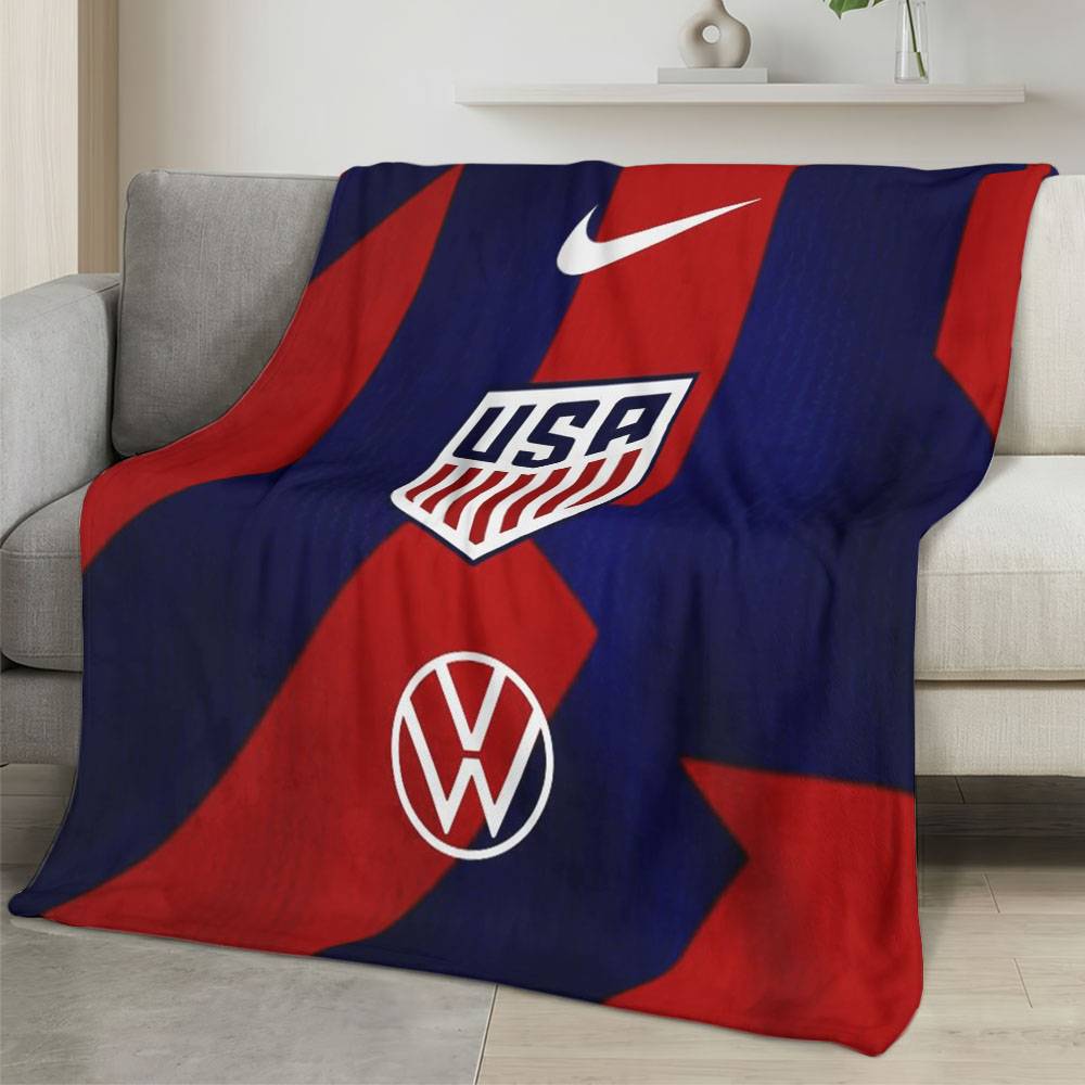 USA 2026 World Cup Fleece Blanket Personalized Soft Plush Soccer Fan Gift WC26FBUS17