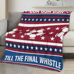 USA 2026 World Cup Fleece Blanket Personalized Soft Plush Soccer Fan Gift WC26FBUS18
