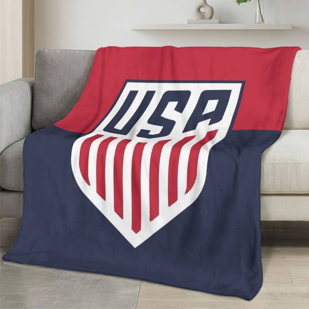 USA 2026 World Cup Fleece Blanket Personalized Soft Plush Soccer Fan Gift WC26FBUS2