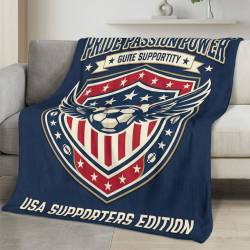 USA 2026 World Cup Fleece Blanket Personalized Soft Plush Soccer Fan Gift WC26FBUS20