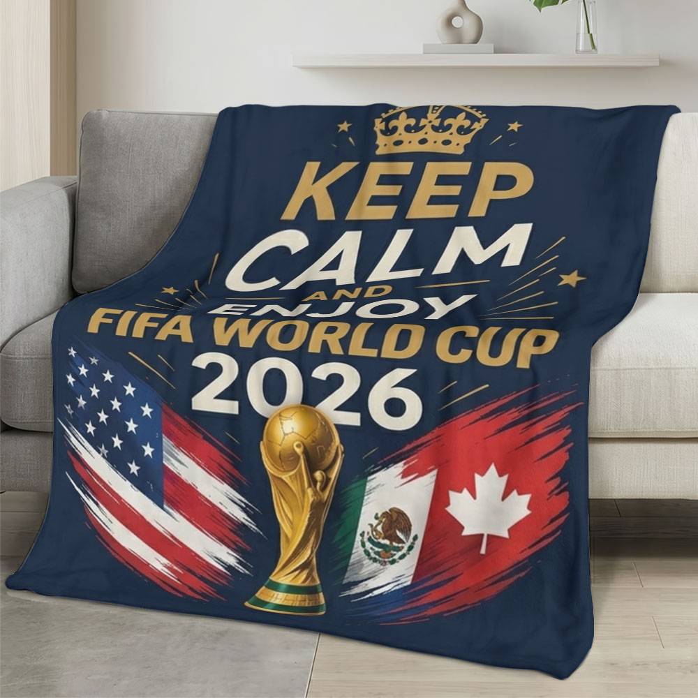 USA 2026 World Cup Fleece Blanket Personalized Soft Plush Soccer Fan Gift WC26FBUS26