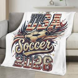 USA 2026 World Cup Fleece Blanket Personalized Soft Plush Soccer Fan Gift WC26FBUS34