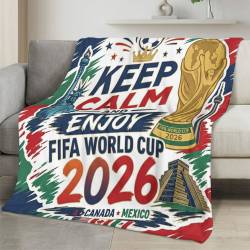 USA 2026 World Cup Fleece Blanket Personalized Soft Plush Soccer Fan Gift WC26FBUS35