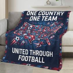 USA 2026 World Cup Fleece Blanket Personalized Soft Plush Soccer Fan Gift WC26FBUS39