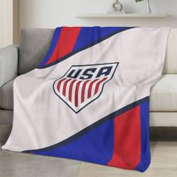 USA 2026 World Cup Fleece Blanket Personalized Soft Plush Soccer Fan Gift WC26FBUS4