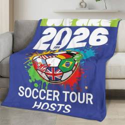USA 2026 World Cup Fleece Blanket Personalized Soft Plush Soccer Fan Gift WC26FBUS40