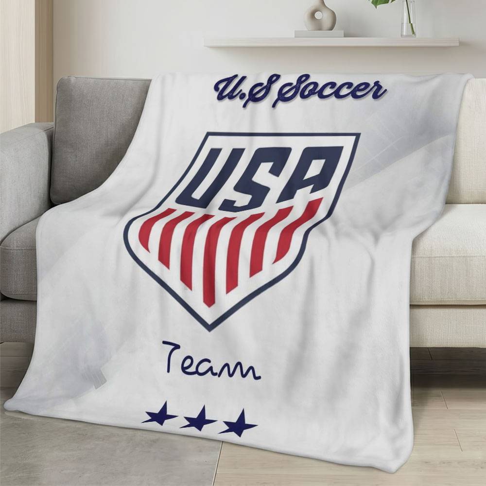 USA 2026 World Cup Fleece Blanket Personalized Soft Plush Soccer Fan Gift WC26FBUS51
