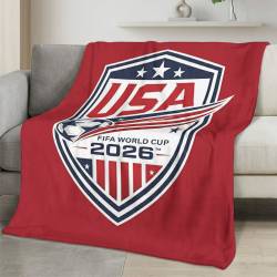 USA 2026 World Cup Fleece Blanket Personalized Soft Plush Soccer Fan Gift WC26FBUS8