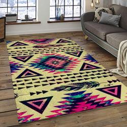 Aztec Southwestern Geometric Shape Pattern Carpet Area Rug Best Gift For Home Decor Event Gift ASG100