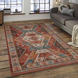 Aztec Southwestern Geometric Shape Pattern Carpet Area Rug Best Gift For Home Decor Event Gift ASG102