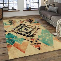 Aztec Southwestern Geometric Shape Pattern Carpet Area Rug Best Gift For Home Decor Event Gift ASG103