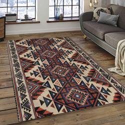 Aztec Southwestern Geometric Shape Pattern Carpet Area Rug Best Gift For Home Decor Event Gift ASG108