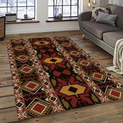 Aztec Southwestern Geometric Shape Pattern Carpet Area Rug Best Gift For Home Decor Event Gift ASG110