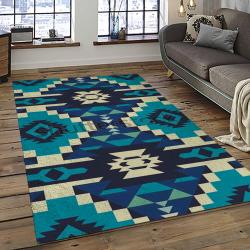Aztec Southwestern Geometric Shape Pattern Carpet Area Rug Best Gift For Home Decor Event Gift ASG111