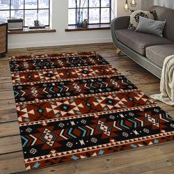 Aztec Southwestern Geometric Shape Pattern Carpet Area Rug Best Gift For Home Decor Event Gift ASG115