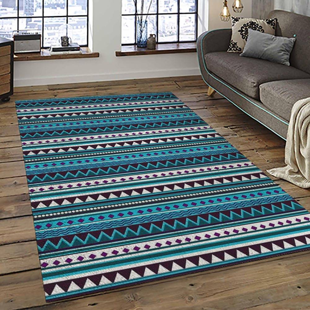 Aztec Southwestern Geometric Shape Pattern Carpet Area Rug Best Gift For Home Decor Event Gift ASG21