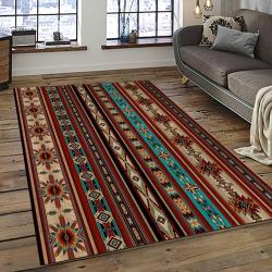 Aztec Southwestern Geometric Shape Pattern Carpet Area Rug Best Gift For Home Decor Event Gift ASG39
