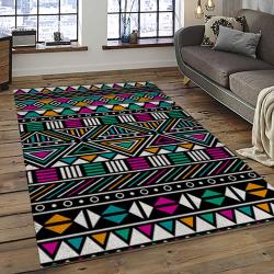 Aztec Southwestern Geometric Shape Pattern Carpet Area Rug Best Gift For Home Decor Event Gift ASG43
