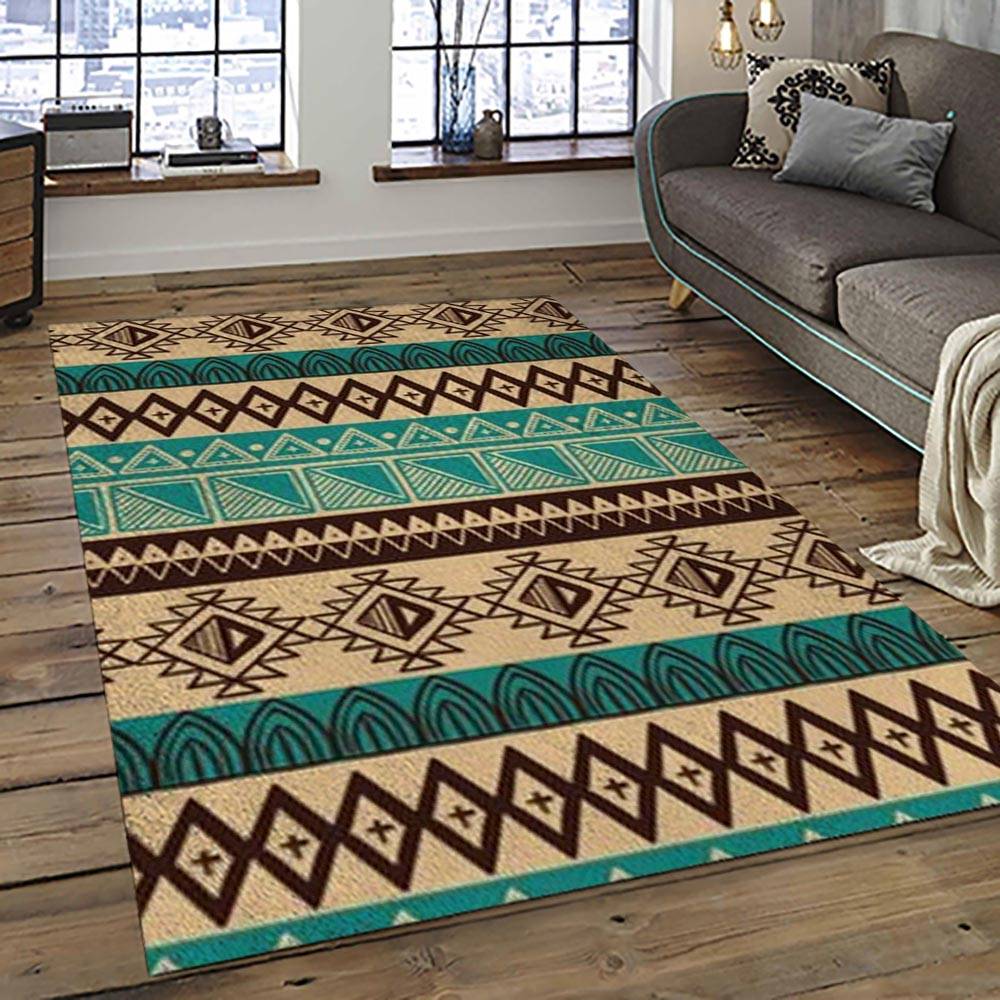 Aztec Southwestern Geometric Shape Pattern Carpet Area Rug Best Gift For Home Decor Event Gift ASG50
