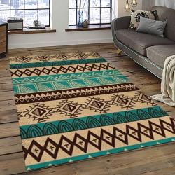 Aztec Southwestern Geometric Shape Pattern Carpet Area Rug Best Gift For Home Decor Event Gift ASG50