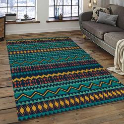 Aztec Southwestern Geometric Shape Pattern Carpet Area Rug Best Gift For Home Decor Event Gift ASG53