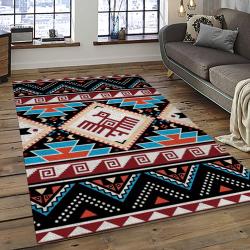 Aztec Southwestern Geometric Shape Pattern Carpet Area Rug Best Gift For Home Decor Event Gift ASG62