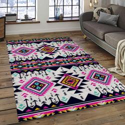 Aztec Southwestern Geometric Shape Pattern Carpet Area Rug Best Gift For Home Decor Event Gift ASG66