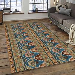 Aztec Southwestern Geometric Shape Pattern Carpet Area Rug Best Gift For Home Decor Event Gift ASG7