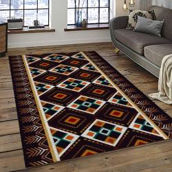 Aztec Southwestern Geometric Shape Pattern Carpet Area Rug Best Gift For Home Decor Event Gift ASG71