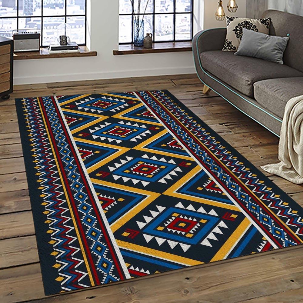 Aztec Southwestern Geometric Shape Pattern Carpet Area Rug Best Gift For Home Decor Event Gift ASG76