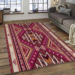 Aztec Southwestern Geometric Shape Pattern Carpet Area Rug Best Gift For Home Decor Event Gift ASG84