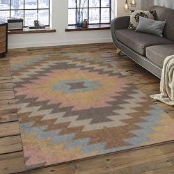 Aztec Southwestern Geometric Shape Pattern Carpet Area Rug Best Gift For Home Decor Event Gift ASG85