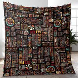 Aztec Southwestern Geometric Shape Pattern Quilt Blanket Best Event Gift For Family And Friends ASQ18