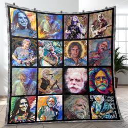 Bob Weir Greatful Dead Music Band Quilt Blanket Fleece Blanket Amazing Gift For Fans Room Decor BW2