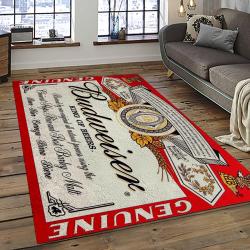 Budweiser American Style Beer Retangle Carpet Area Rug Home Decor Gift Best Present For Friends BW10