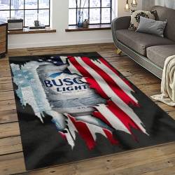 Busch Light Style Living Room Retangle Carpet Area Rug Home Decor Room Decor Gift For Friends BL27