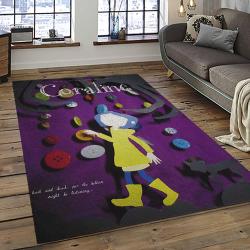 Coraline Fantastic Film Movie Carpet Area Rug Home Decor Halloween Gift Best Present For Friends CR14