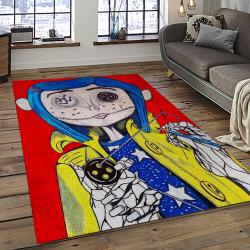 Coraline Fantastic Film Movie Carpet Area Rug Home Decor Halloween Gift Best Present For Friends CR25