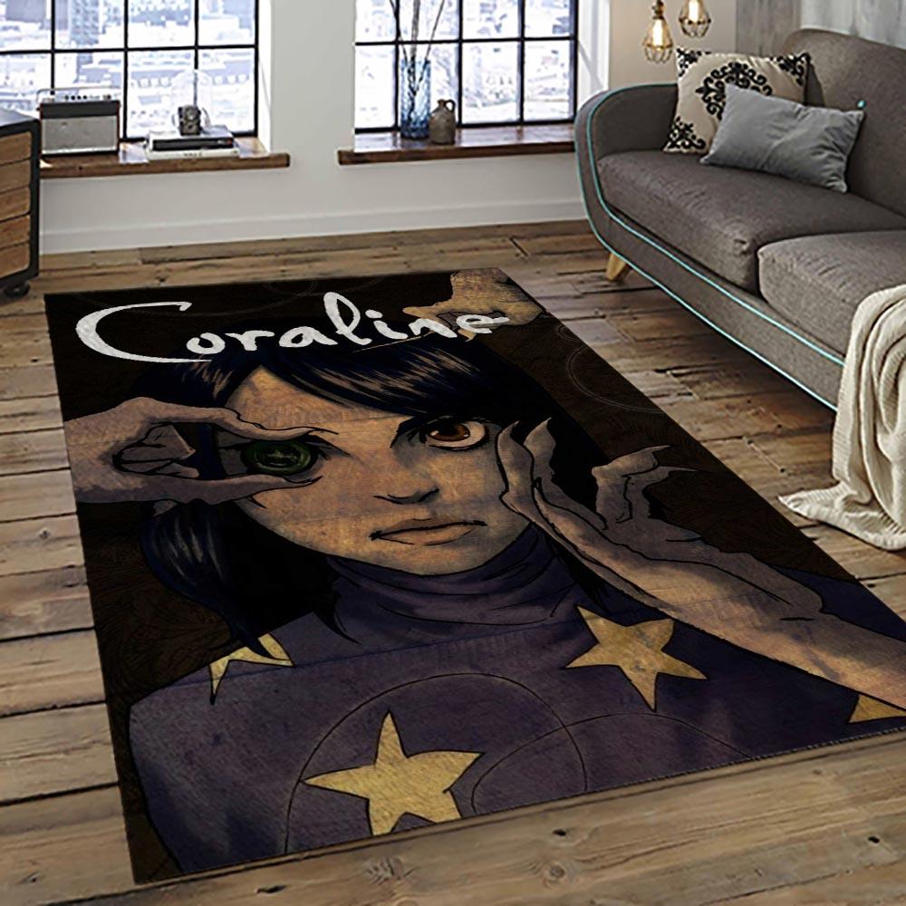 Coraline Fantastic Film Movie Carpet Area Rug Home Decor Halloween Gift Best Present For Friends CR27